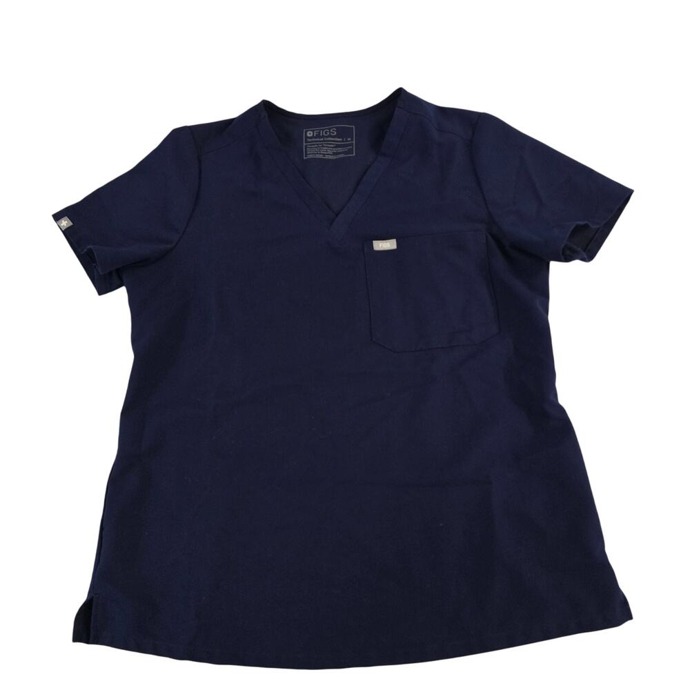 FIGS Women's Catarina One-Pocket Scrub Top™ - blue M womens 7013